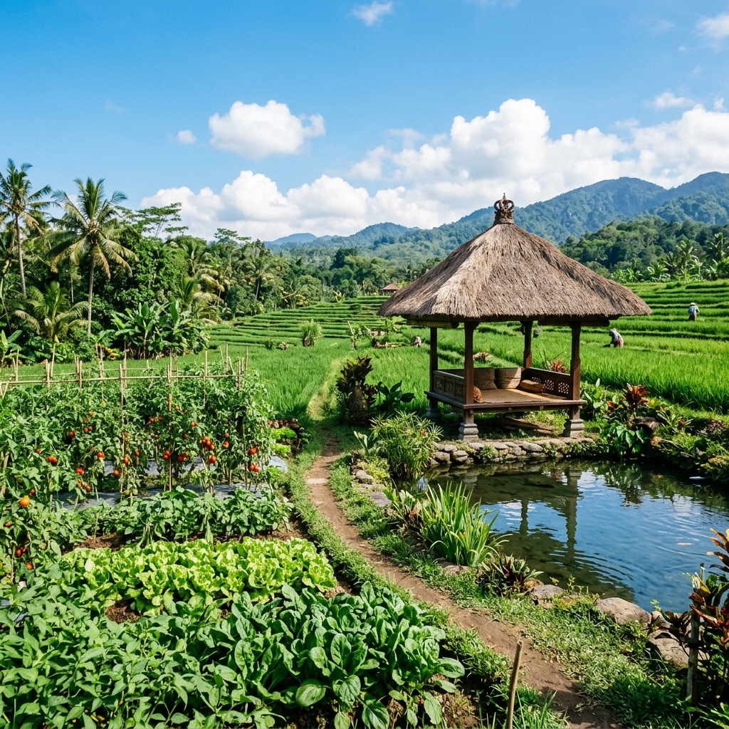 Pemandangan asri kebun